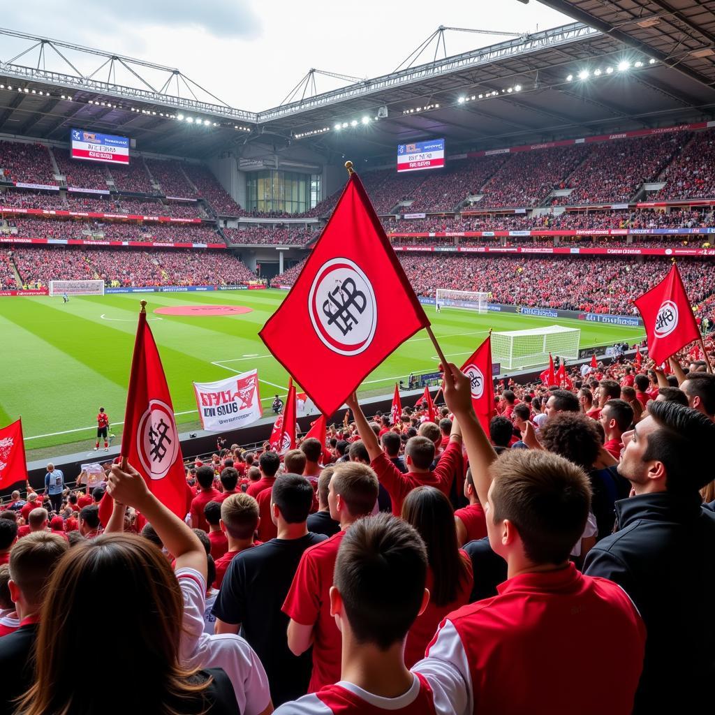 Bayer 04 Leverkusen Fans im Stadion 2019