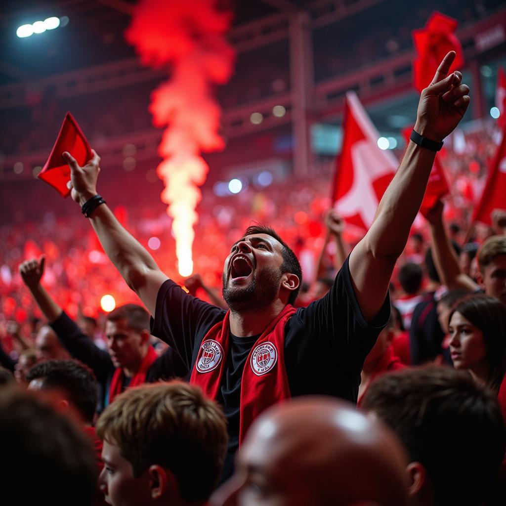 Bayer 04 Leverkusen Fans im Stadion