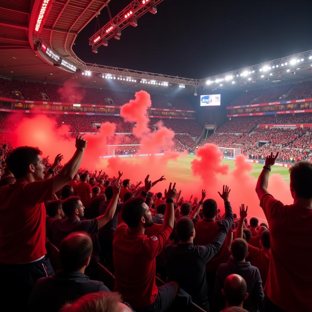 Bayer 04 Leverkusen Fans im Stadion während der Saison 2023/24