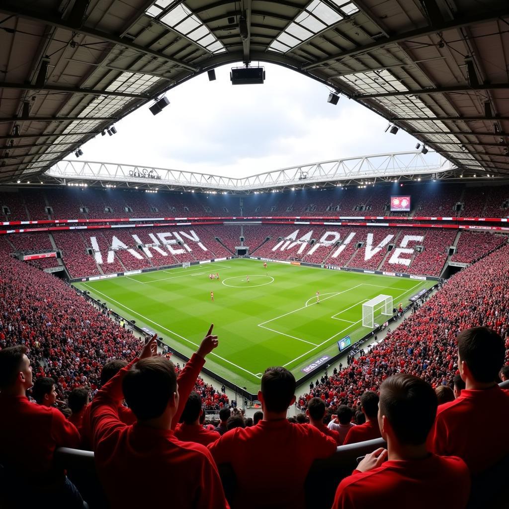 Die Fans von Bayer 04 Leverkusen und die Stadionatmosphäre