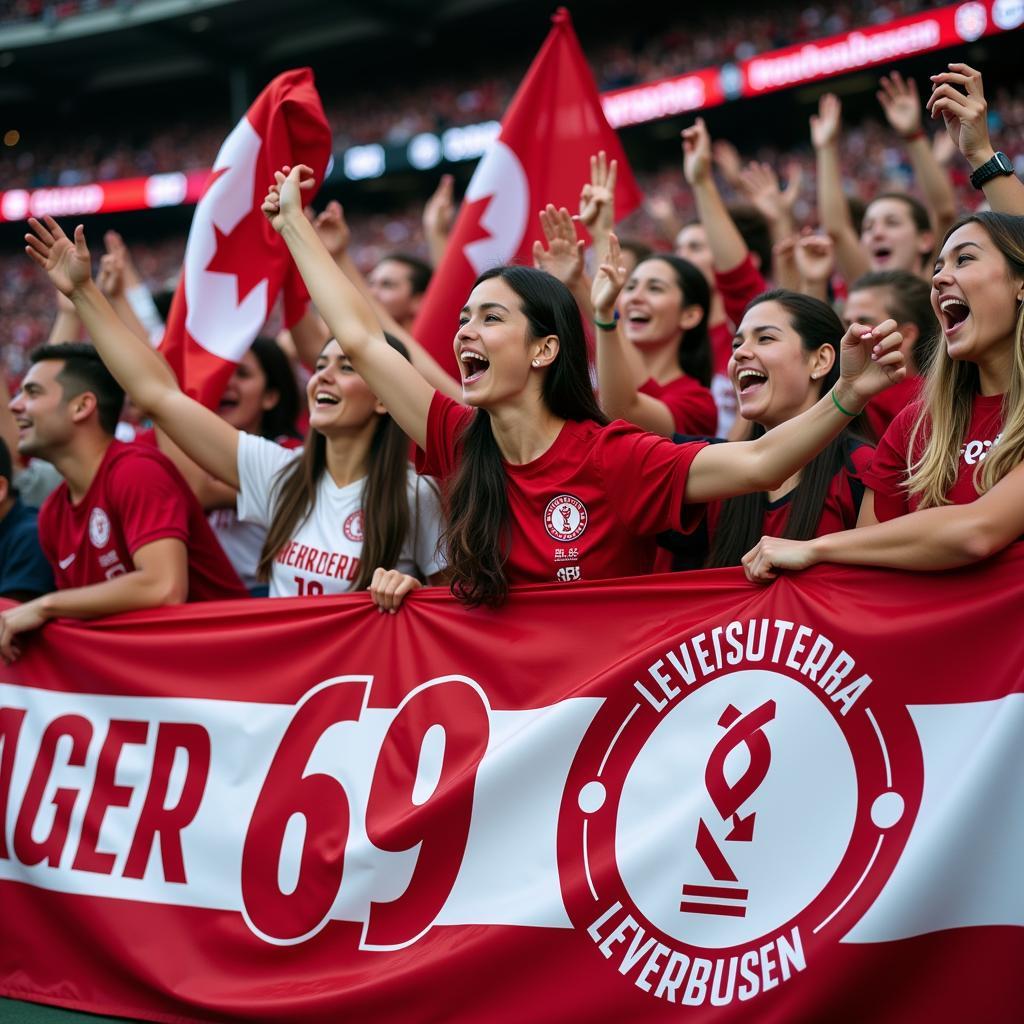 Bayer 04 Leverkusen Frauen 2 Fans im Stadion