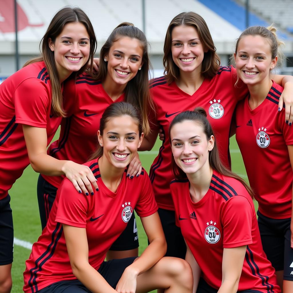 Bayer 04 Leverkusen Frauen Mannschaft auf Facebook