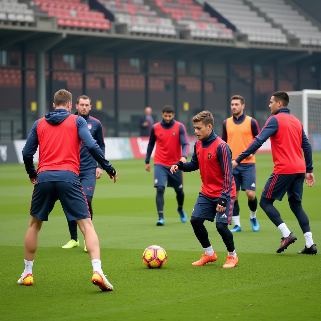 Bayer 04 Leverkusen Jugendspieler im Training