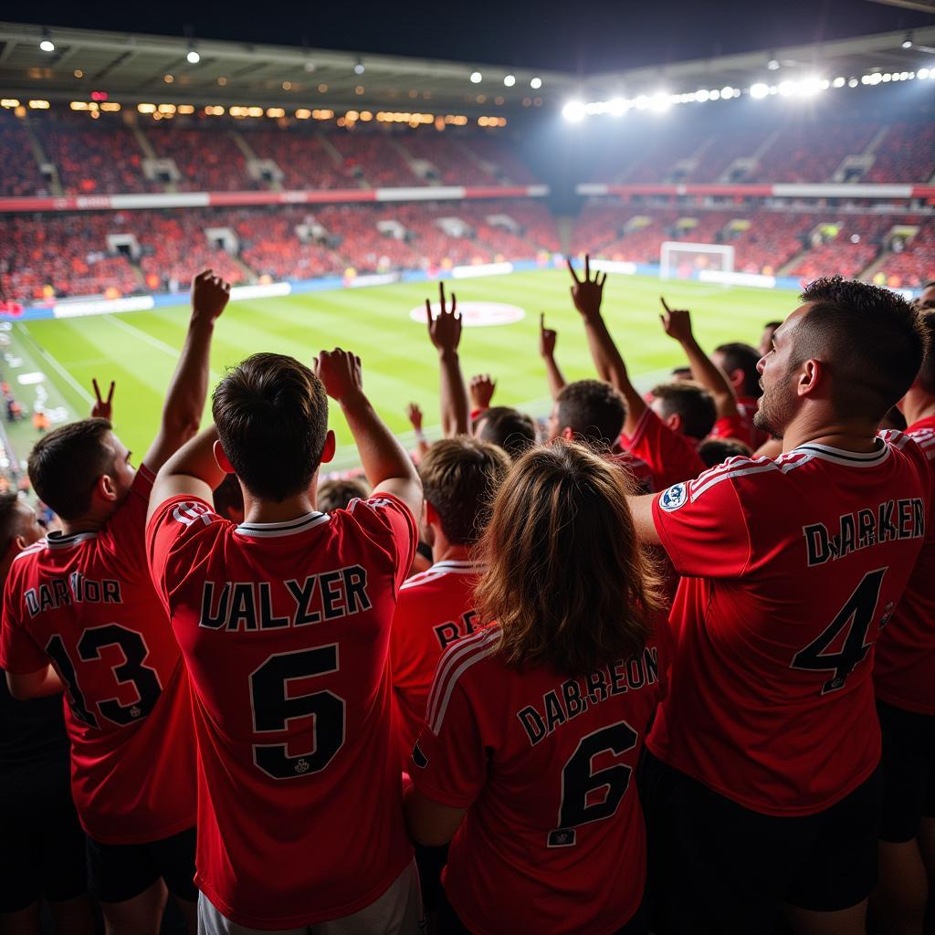 Fans des Bayer 04 Leverkusen 2002