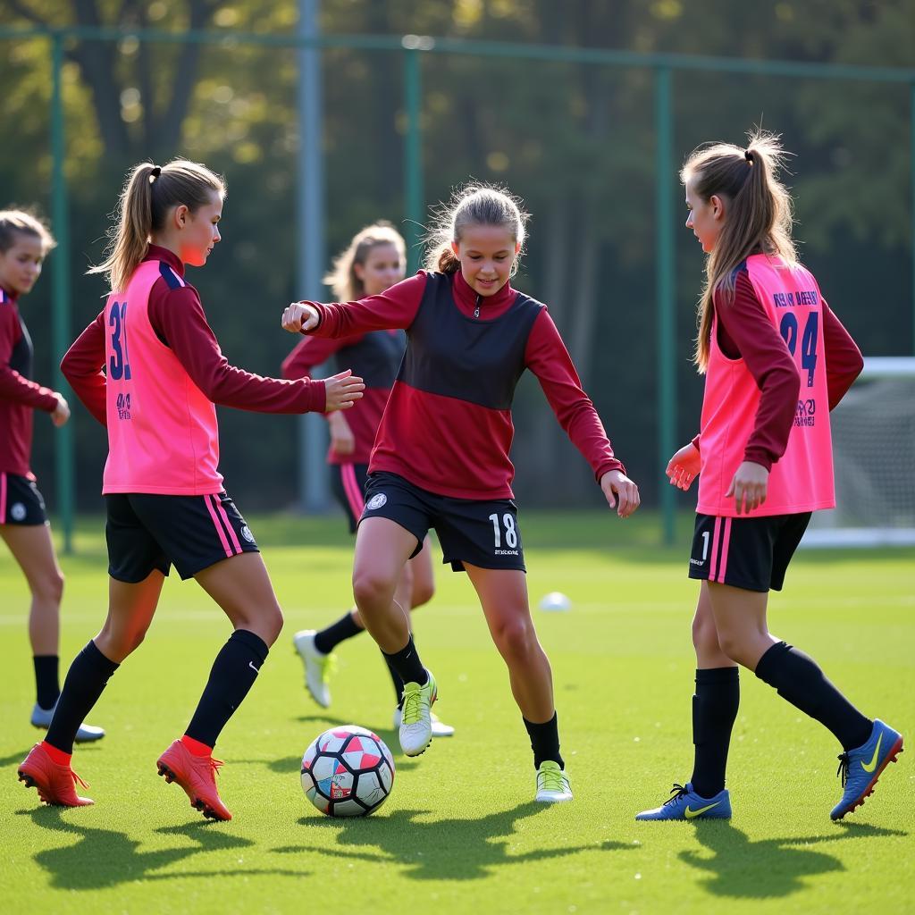 Bayer 04 Leverkusen Mädchen U13 beim Training