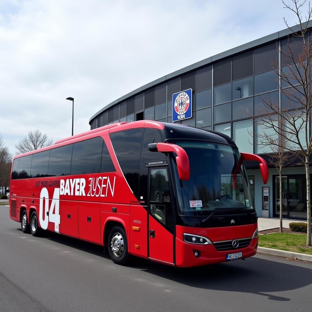 Bayer 04 Leverkusen Mannschaftsbus Außenansicht