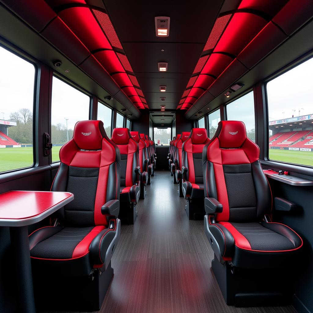 Bayer 04 Leverkusen Mannschaftsbus Innenraum