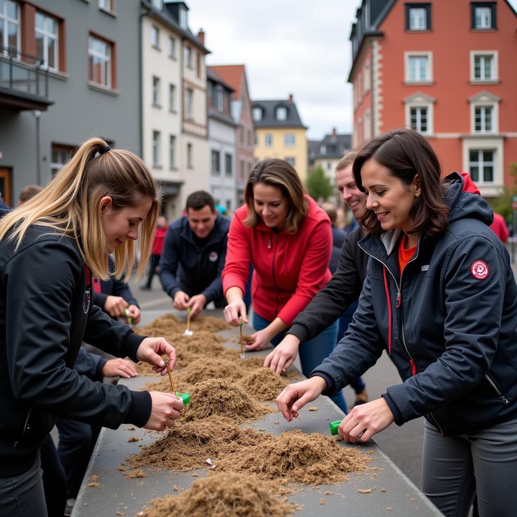 Engagierte Mitarbeiter bei Bayer 04 Leverkusen