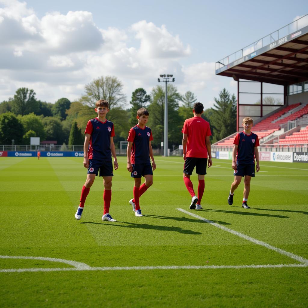 Bayer 04 Leverkusen Nachwuchsspieler im Training