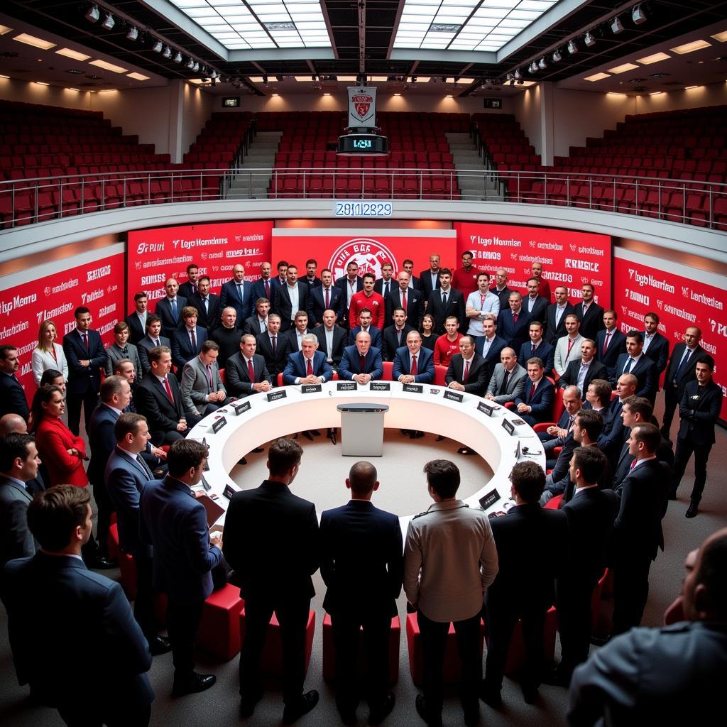 Bayer 04 Leverkusen Pressekonferenz: Fans und Medien