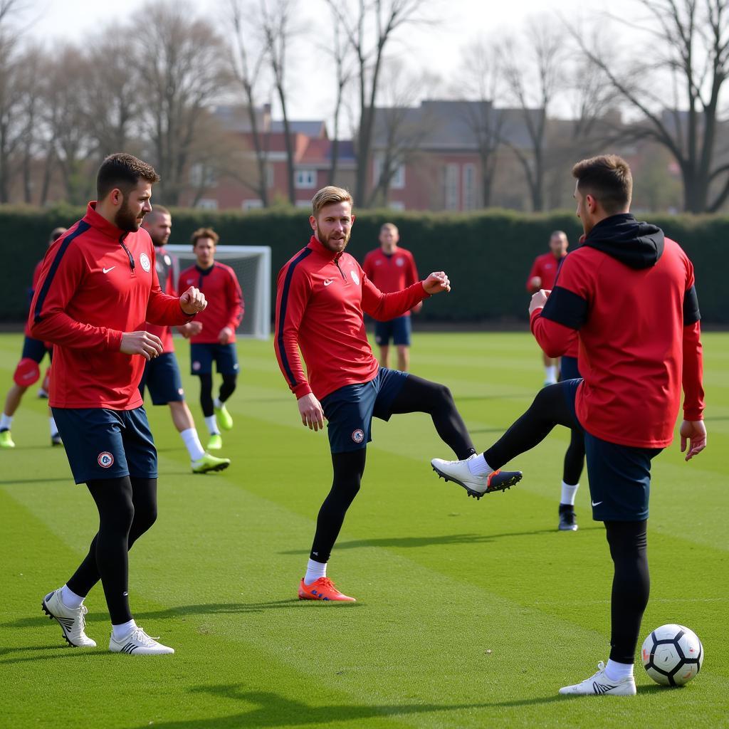 Bayer 04 Leverkusen Spieler im Training