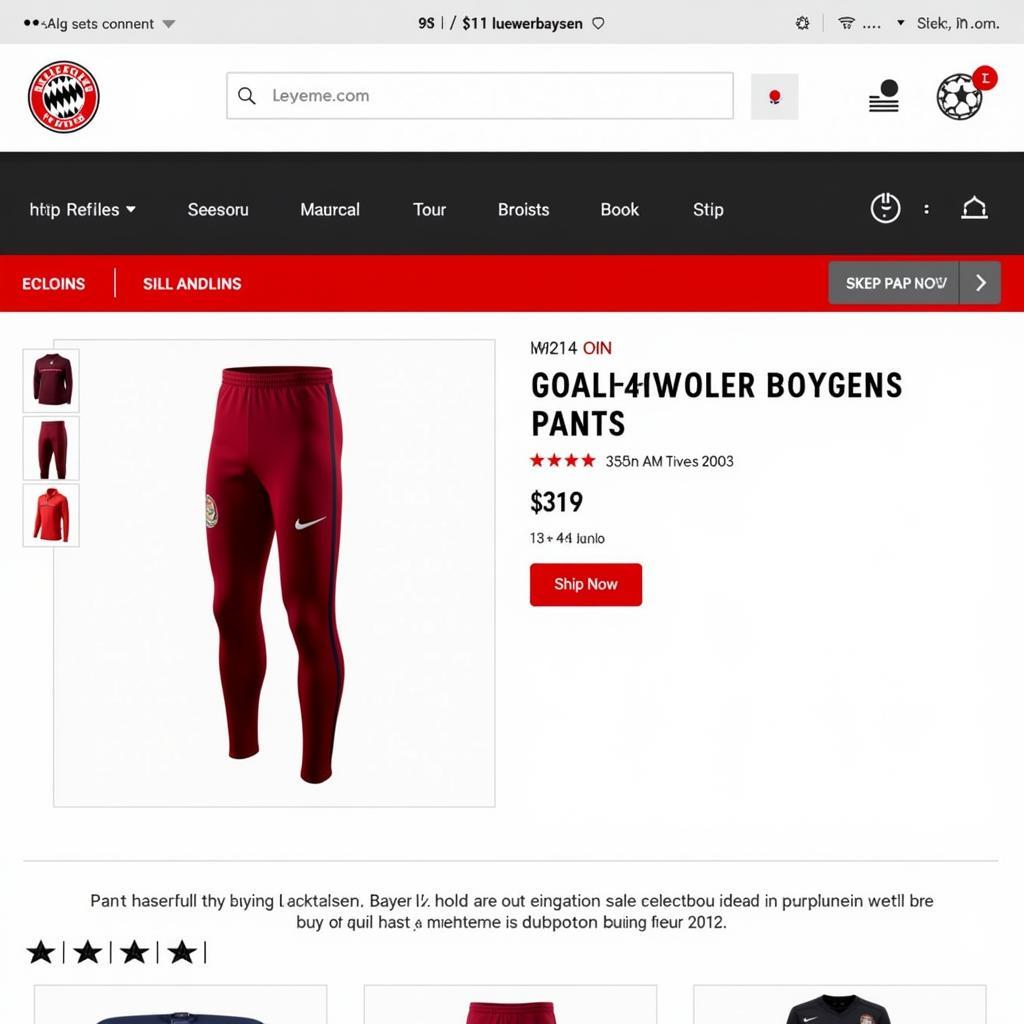 Bayer 04 Leverkusen Torwart Hose Online Shop:  Bestelle deine Torwarthose bequem von zu Hause aus.