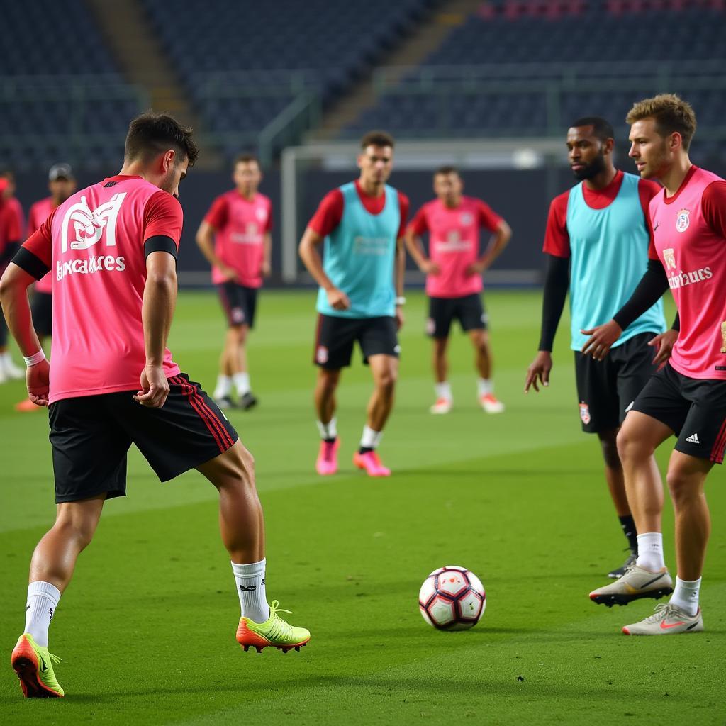 Bayer 04 Leverkusen Spieler beim Training im Trainingslager 2019