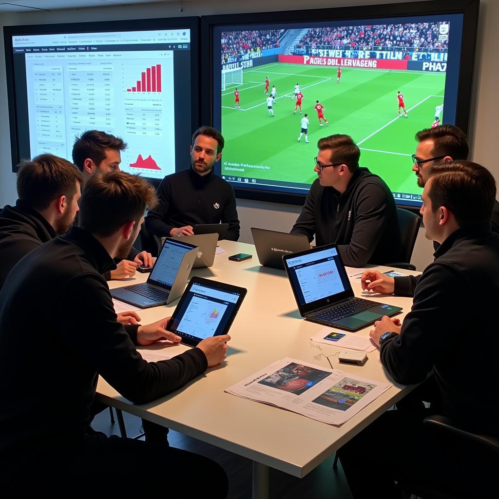 Bayer 04 Leverkusen Scouting Team in Aktion