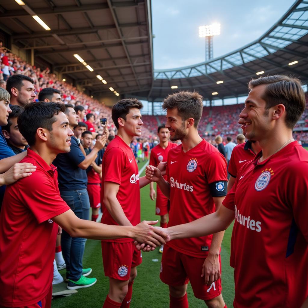 Bayer 04 Leverkusen U19 Kader mit Fans