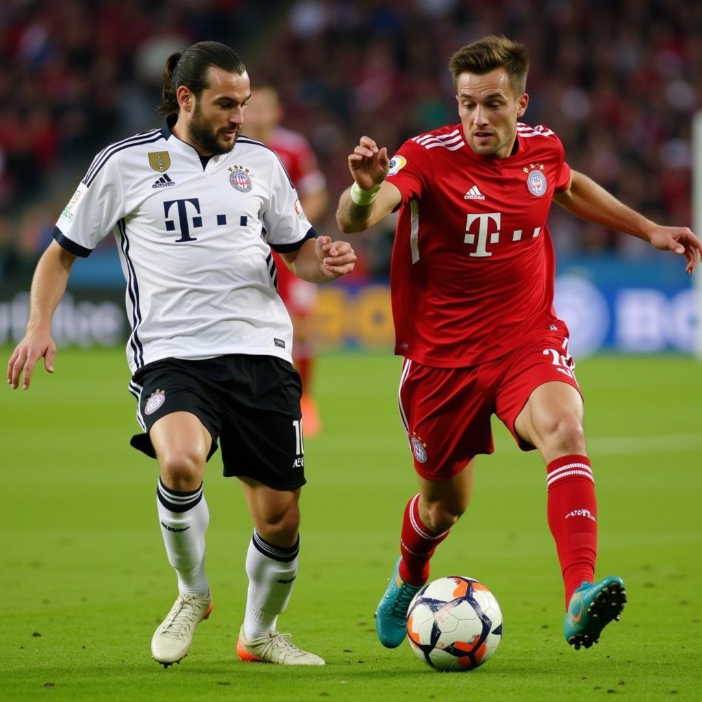 Spielszene Bayer 04 Leverkusen vs Bayern München