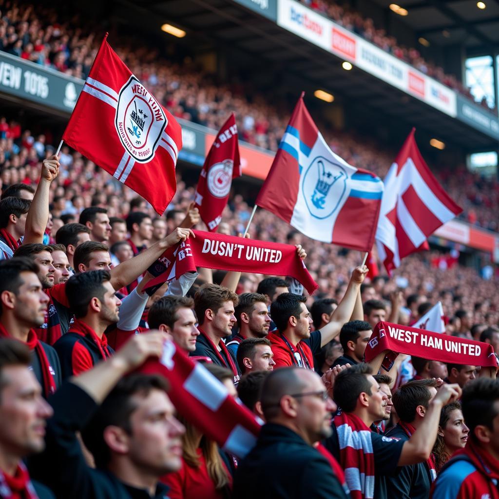 Bayer 04 Leverkusen vs West Ham United Fans