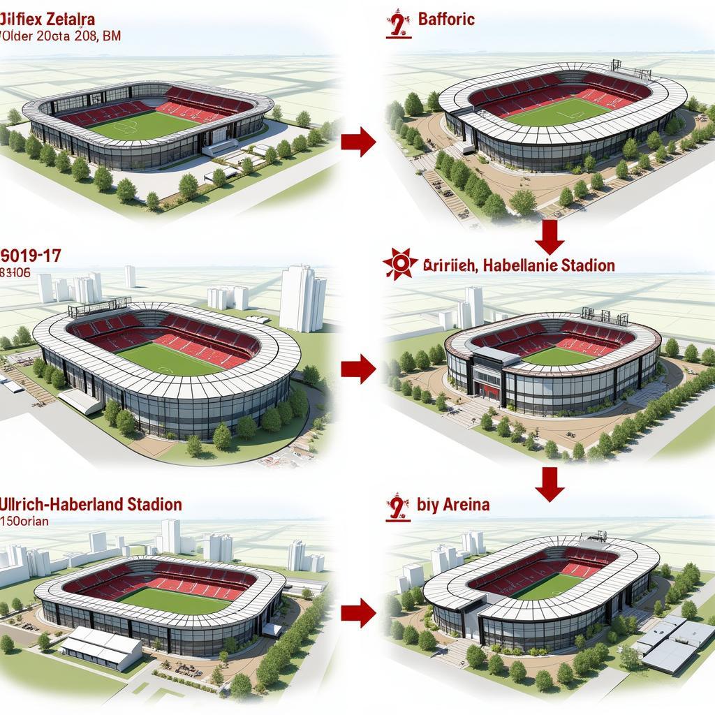 Historische Entwicklung der Bayer Arena Leverkusen