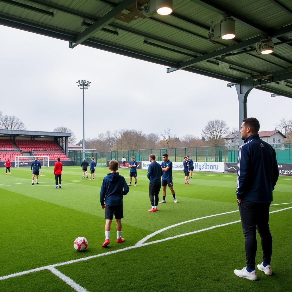 Moderne Trainingsanlage am Bayer Campus Leverkusen