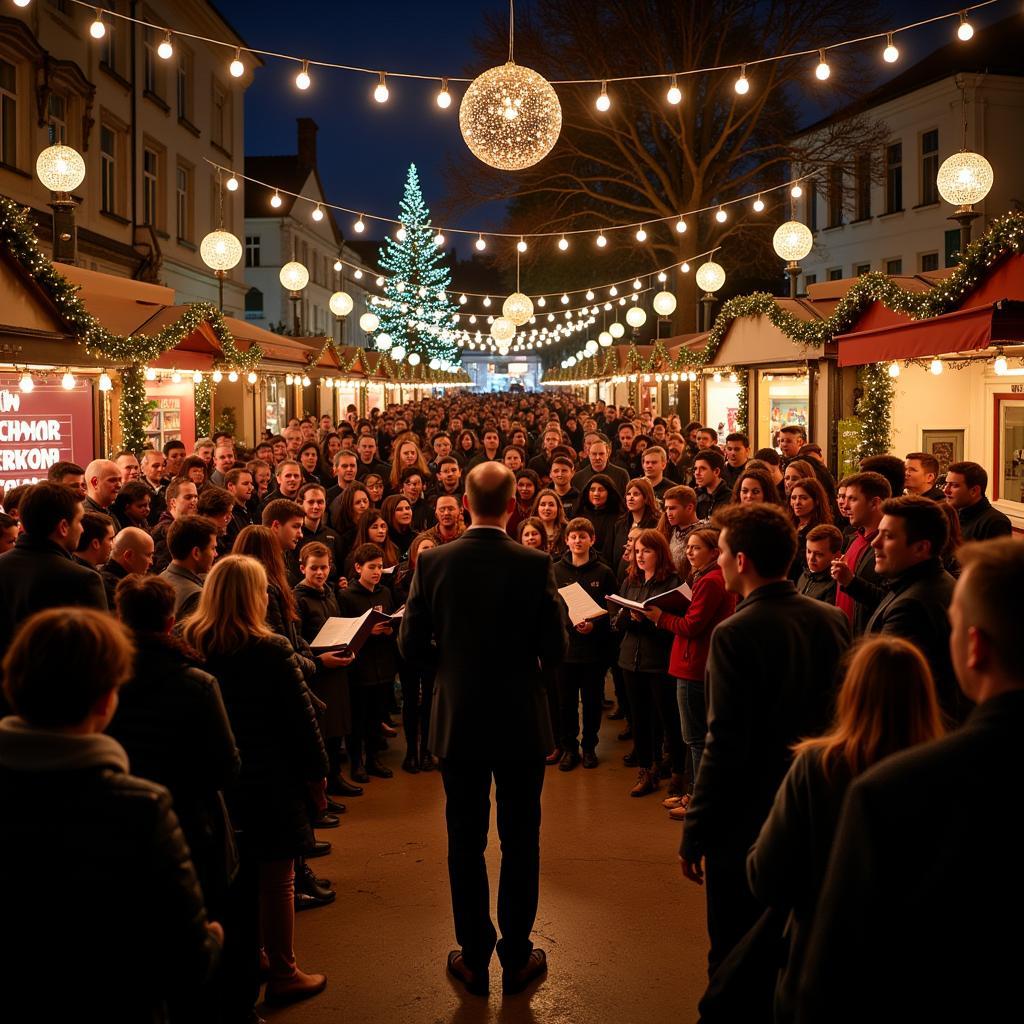 Bayer Chor Leverkusen Weihnachtsmarkt Auftritt