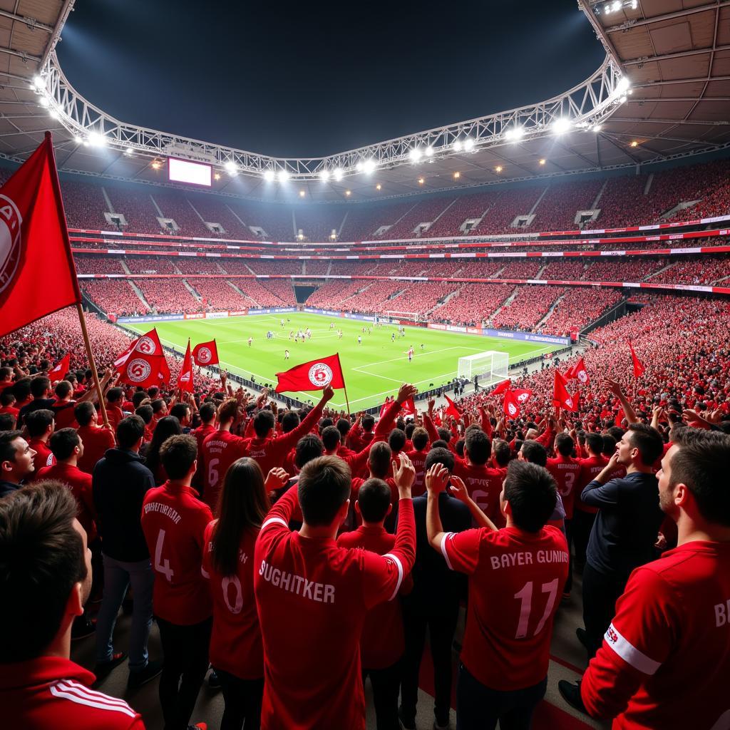 Bayer Giants Leverkusen Fans in der Ostermann-Arena