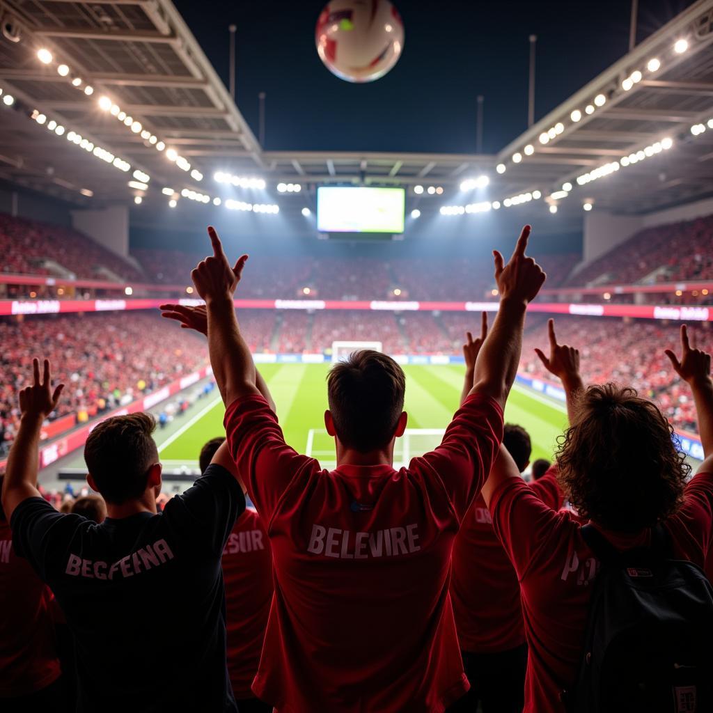 Bayer Leverkusen 2. Mannschaft Fans im Stadion