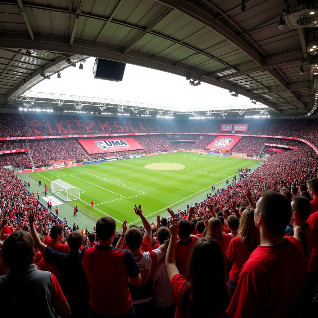 Bayer Leverkusen Fans in der BayArena 2004/2005