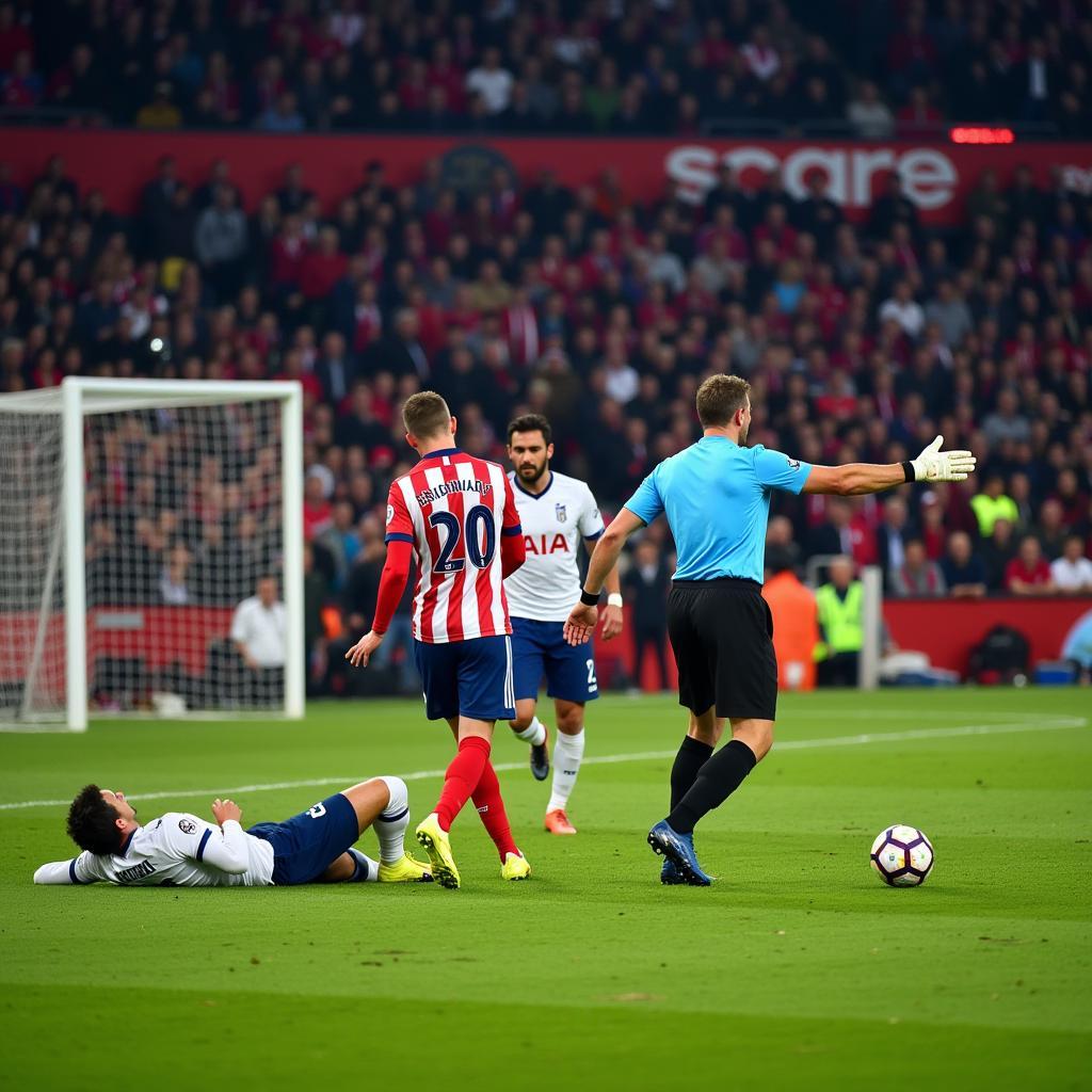 Elfmeterszene Bayer Leverkusen gegen Atletico Madrid