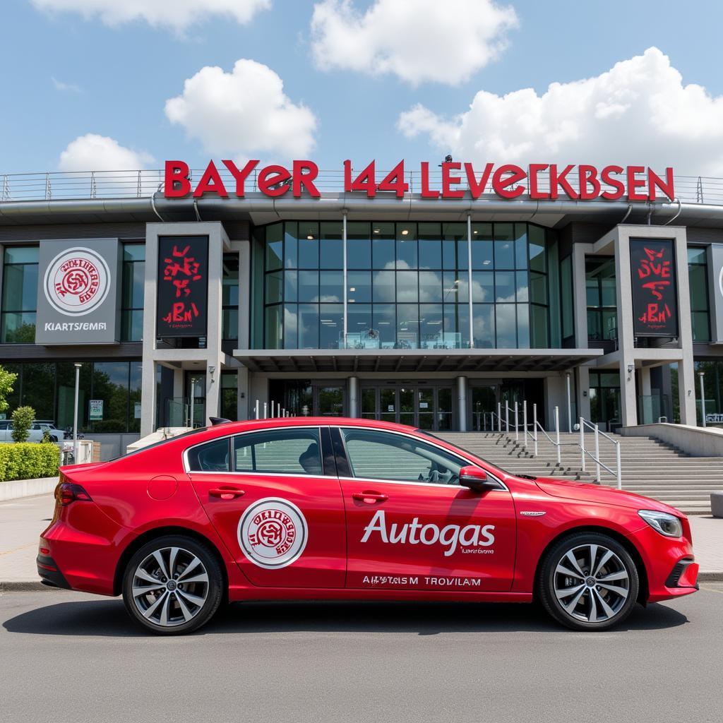 Bayer Leverkusen Auto mit Autogas Antrieb