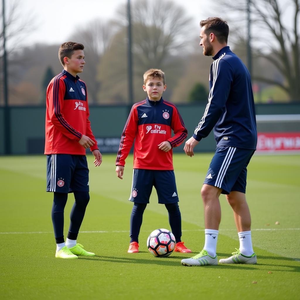 Bayer Leverkusen B 151: Junge Spieler im Training