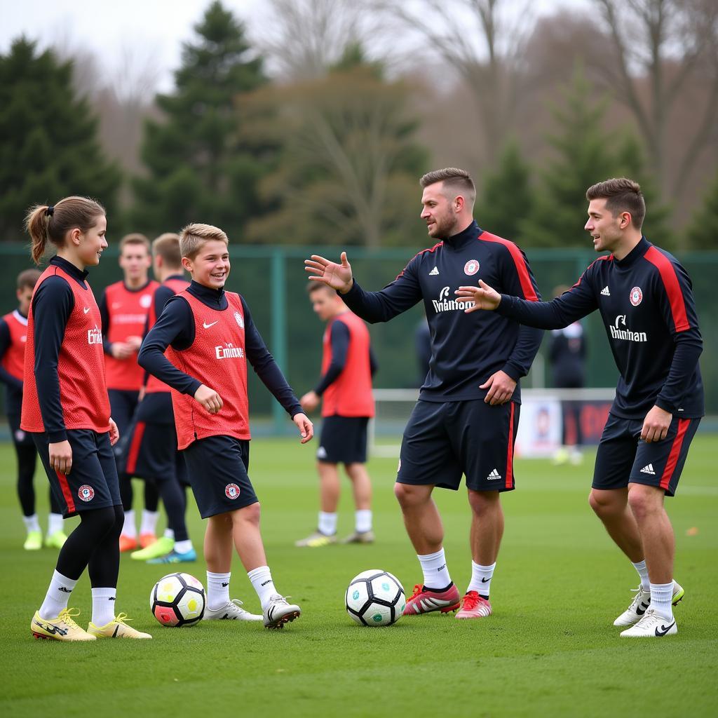 Training der Bayer Leverkusen B Jugend