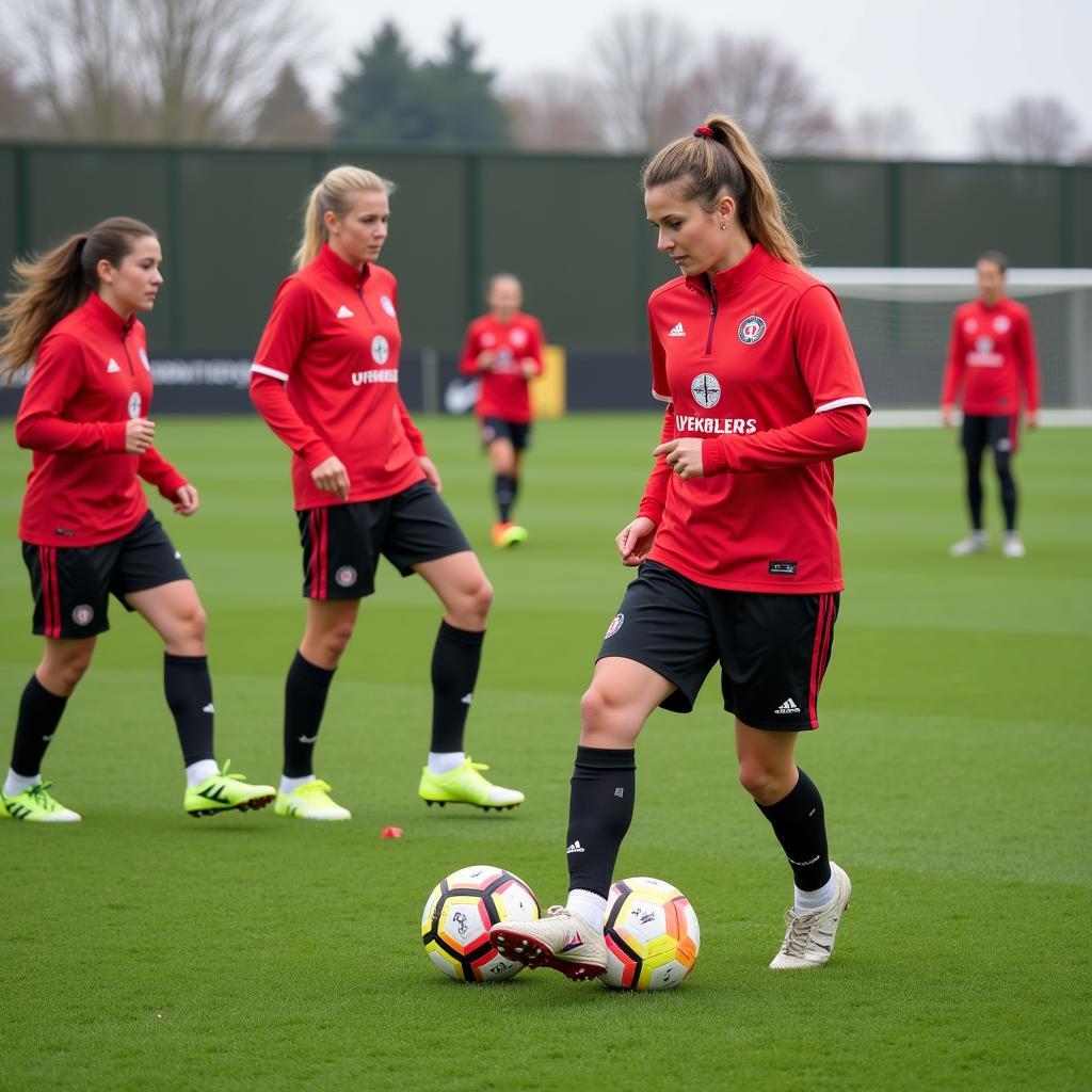 Bayer Leverkusen B-Mädchen im Training