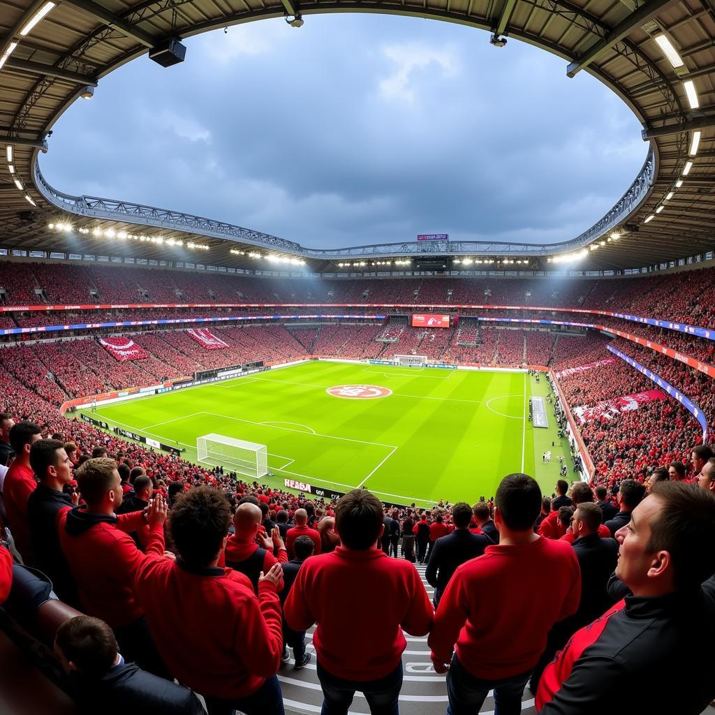 Fans in der BayArena