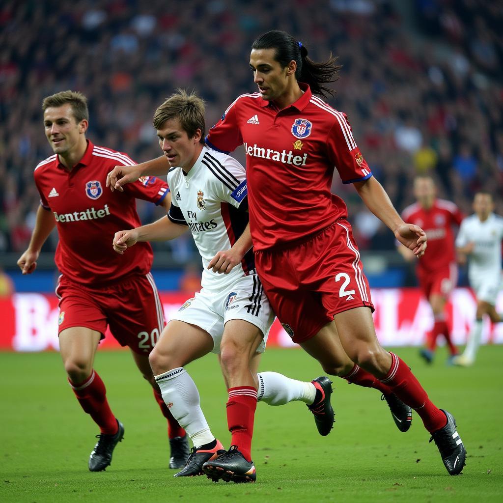 Bayer Leverkusen im Champions League Finale 2002 gegen Real Madrid