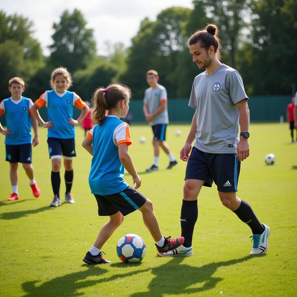 Bayer Leverkusen Diabetes Camp 2019 Trainingseinheit