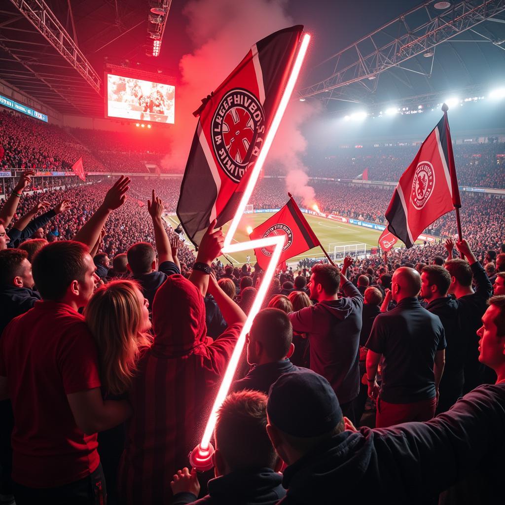 Bayer Leverkusen und Eintracht Frankfurt Rivalität - Fanszene