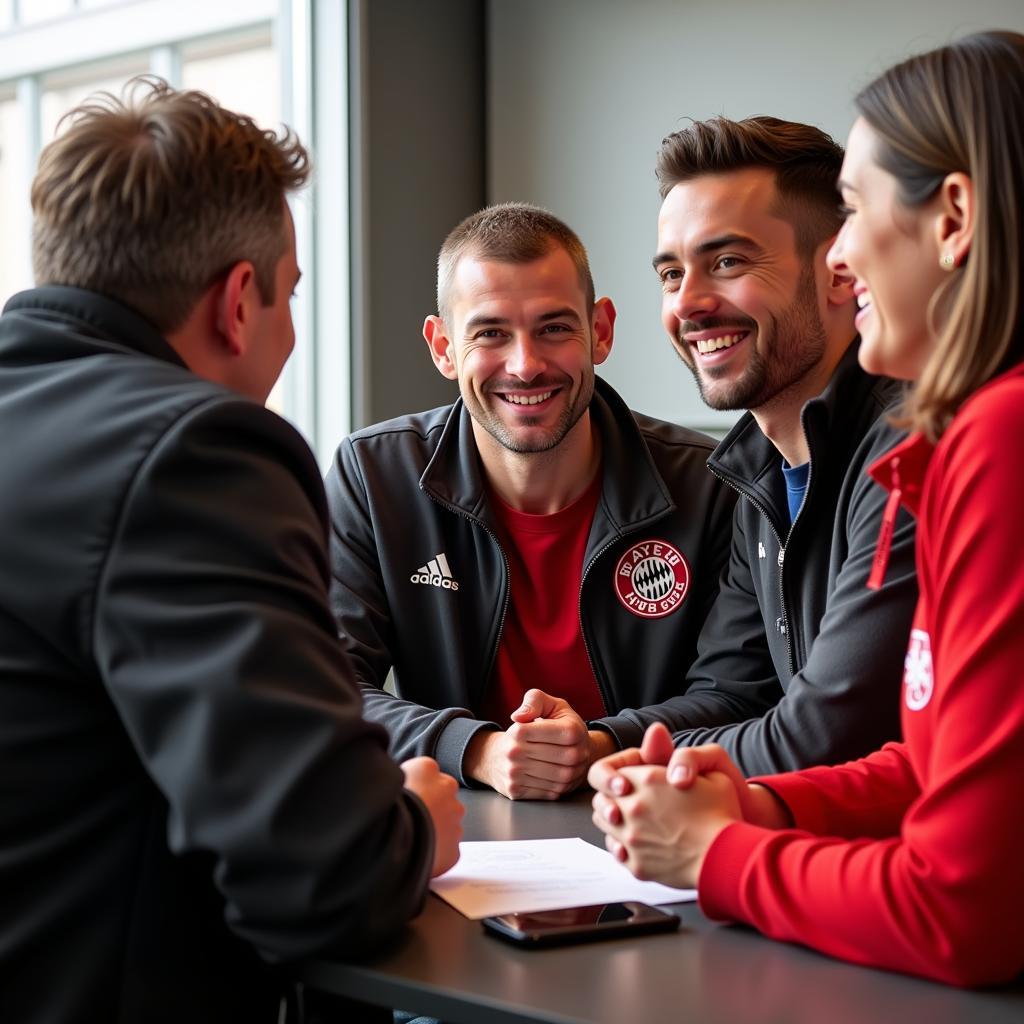 Bayer Leverkusen Fantreffen am 03.10.19: Austausch zwischen Fans