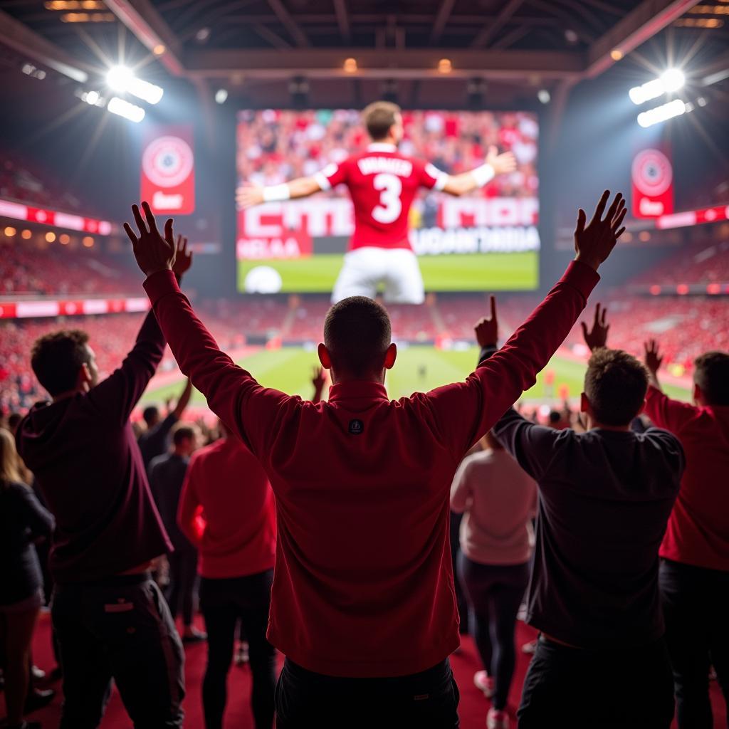 Bayer Leverkusen Fans bejubeln Draxler