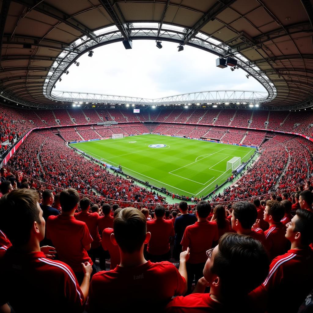 Bayer Leverkusen Fans im Stadion