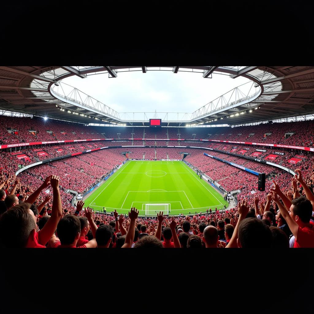 Bayer Leverkusen Fans im Stadion