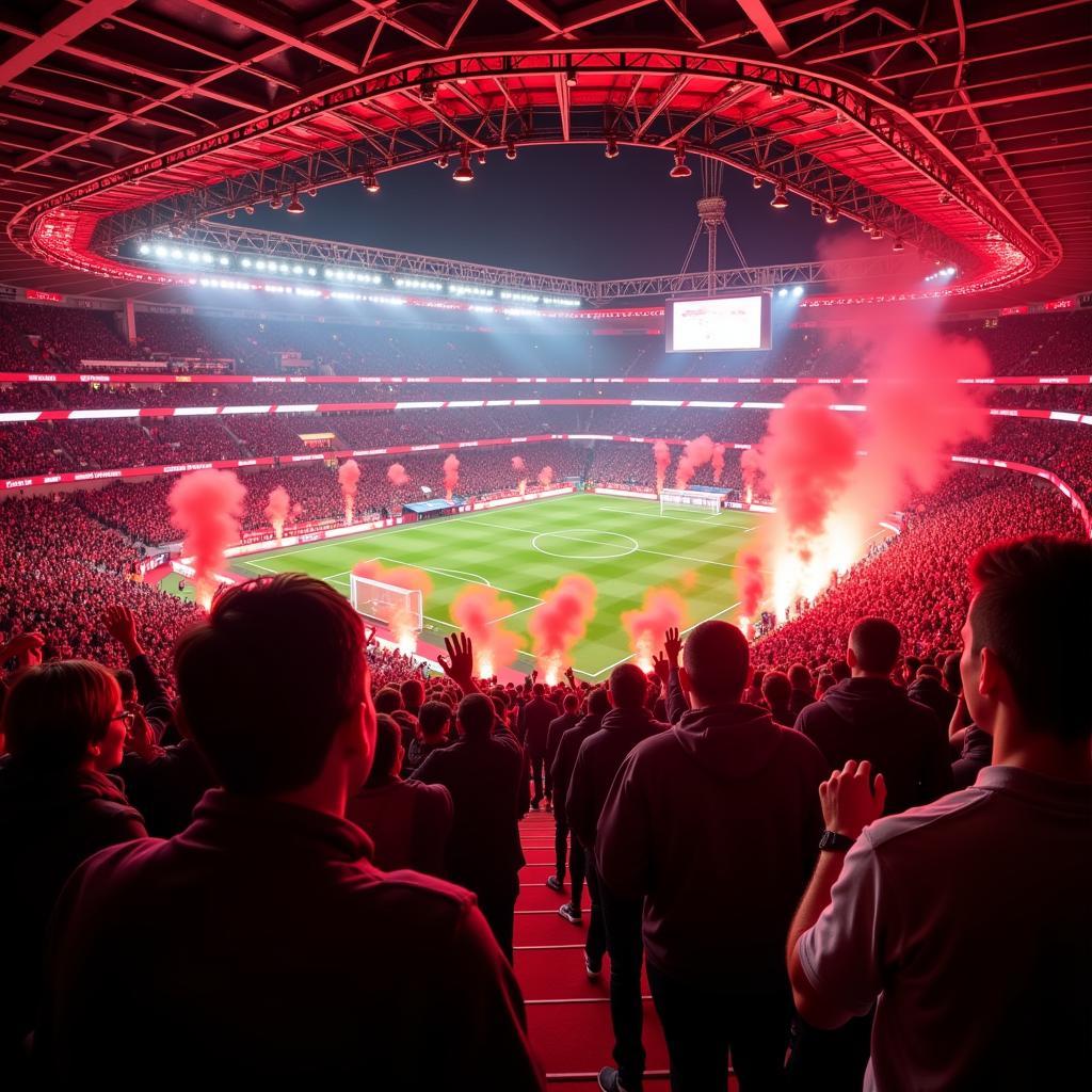 Bayer Leverkusen Fans in der BayArena