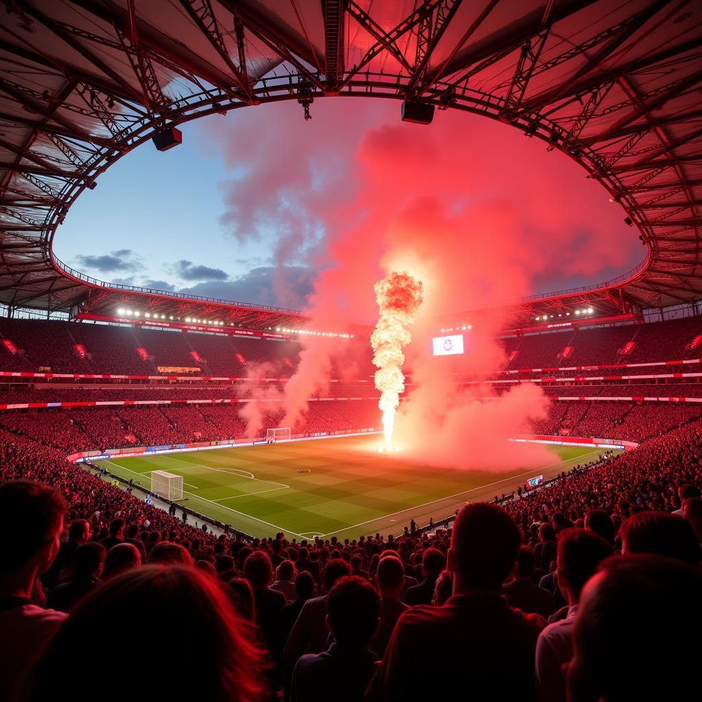 Bayer Leverkusen Fans in der BayArena