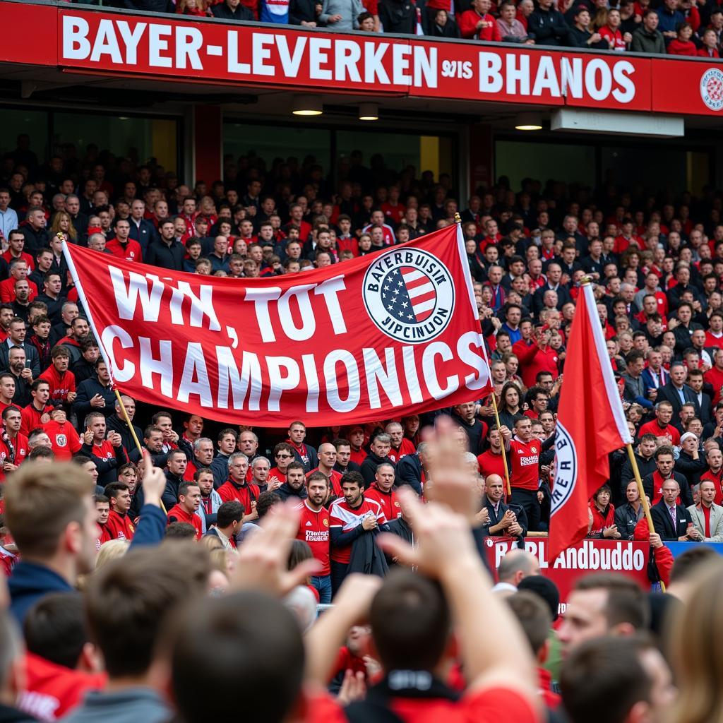 Bayer Leverkusen Fans hoffen auf die Meisterschaft