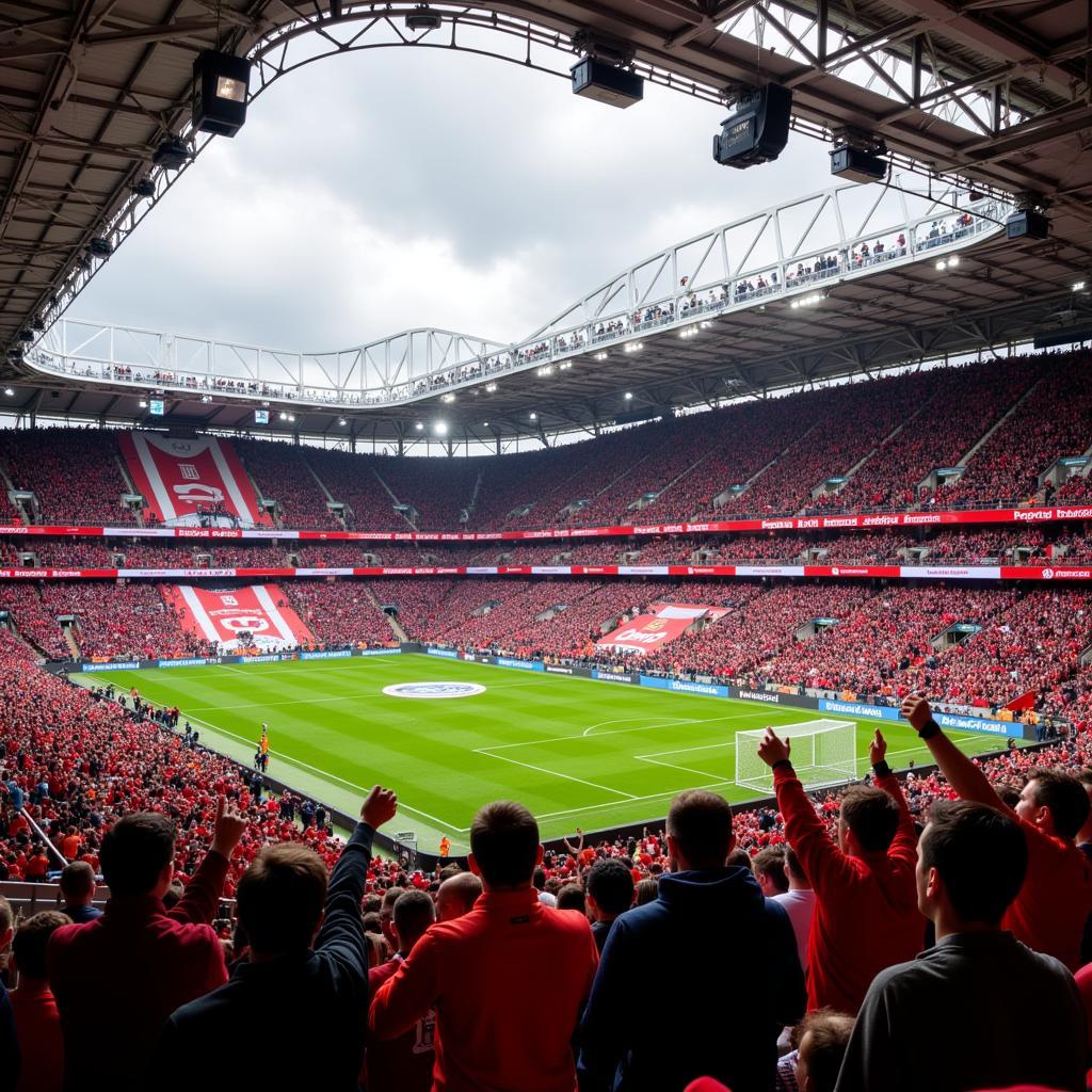 Bayer Leverkusen Fans im Stadion