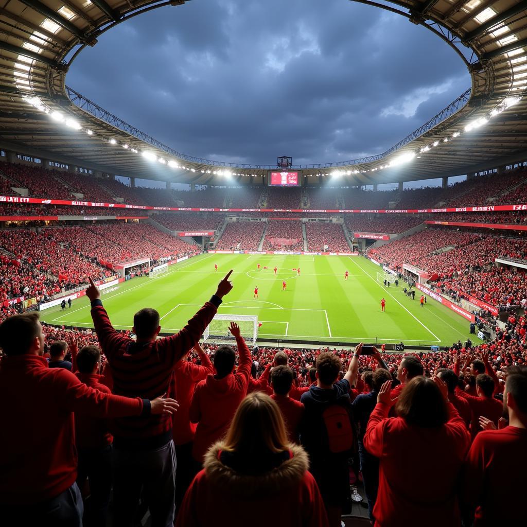 Bayer Leverkusen Fans im Stadion