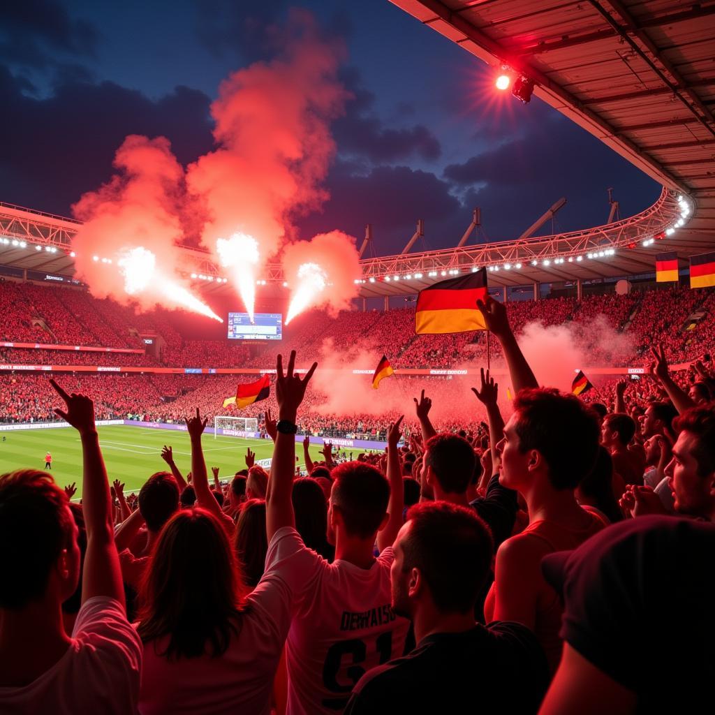 Bayer Leverkusen Fans im Stadion