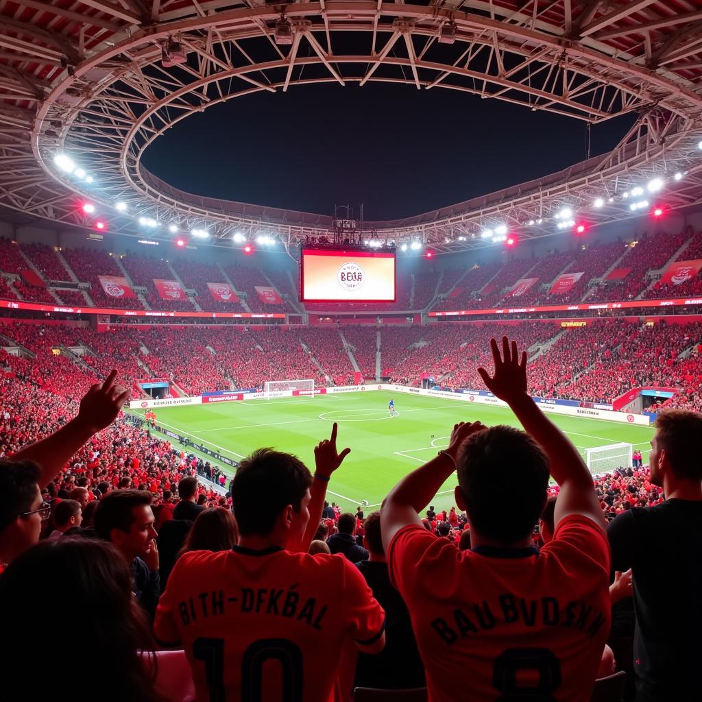 Bayer Leverkusen Fans im Stadion