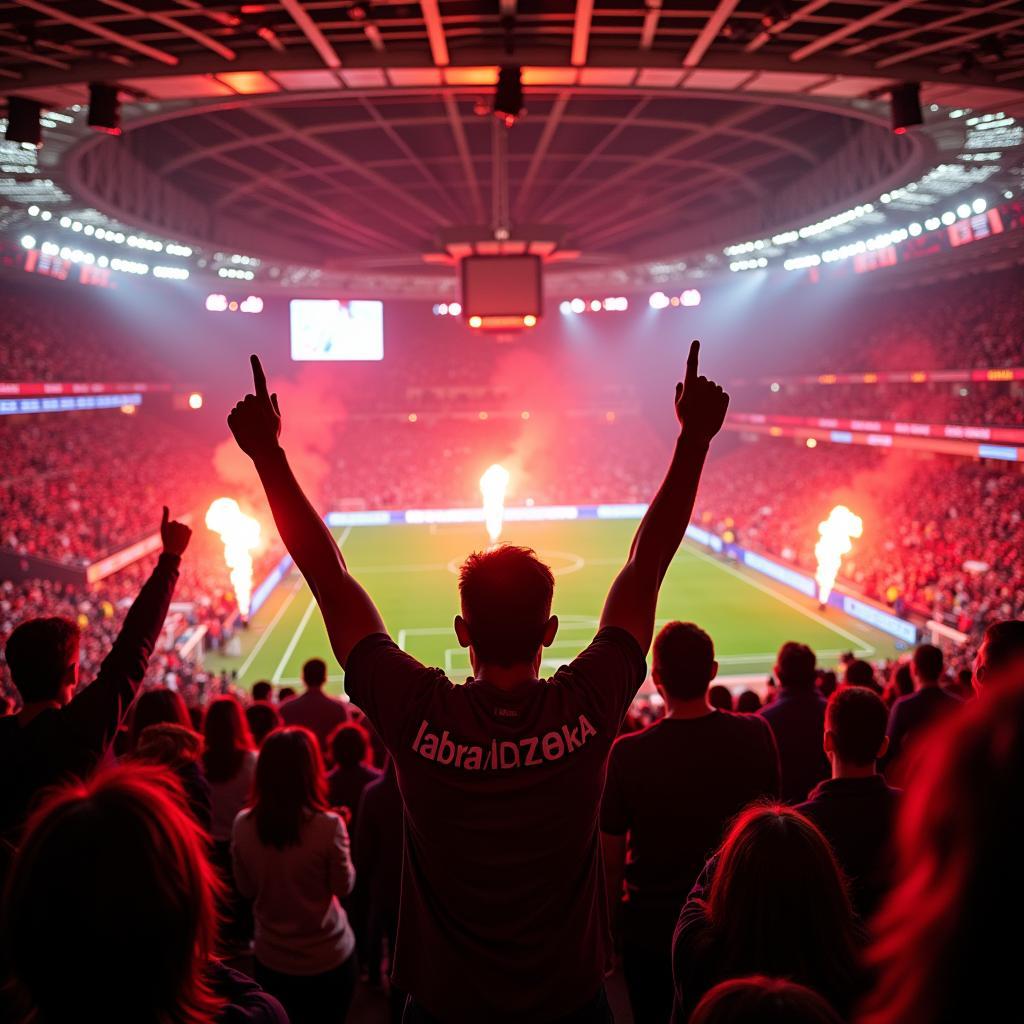 Bayer Leverkusen Fans im Stadion