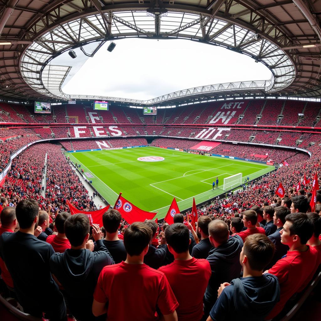 Bayer Leverkusen Fans: Unterstützung im Rückspiel