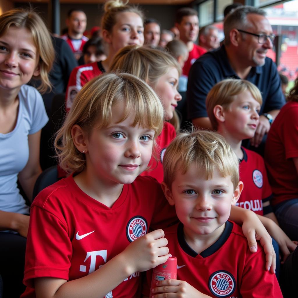 Fans aller Altersgruppen beim Bayer Leverkusen Fantreff